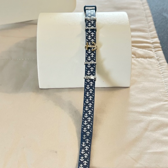 2/$15 KEEP Collective silicone, navy, and white bracelet with slide charms - Picture 3 of 13